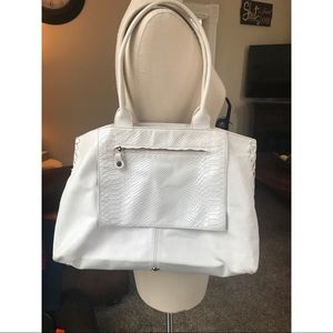Pulicati Italian leather large white tote